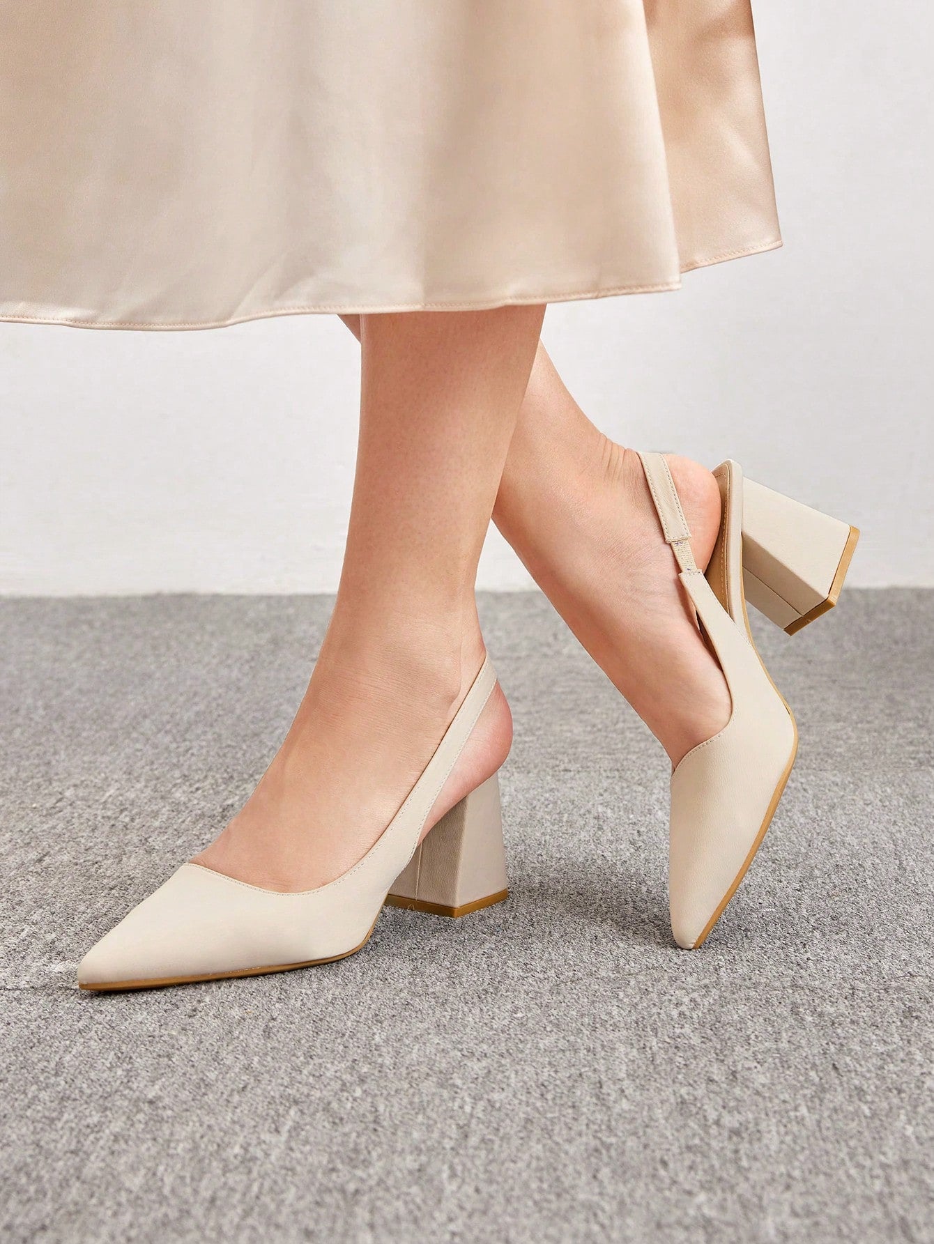 Woman Shoes Pointed Toe Chunky Heel Pumps For Summer Graduation Heels Prom Heels Vacation Shoes Summer Sale Elegant Business Casual Business Chic