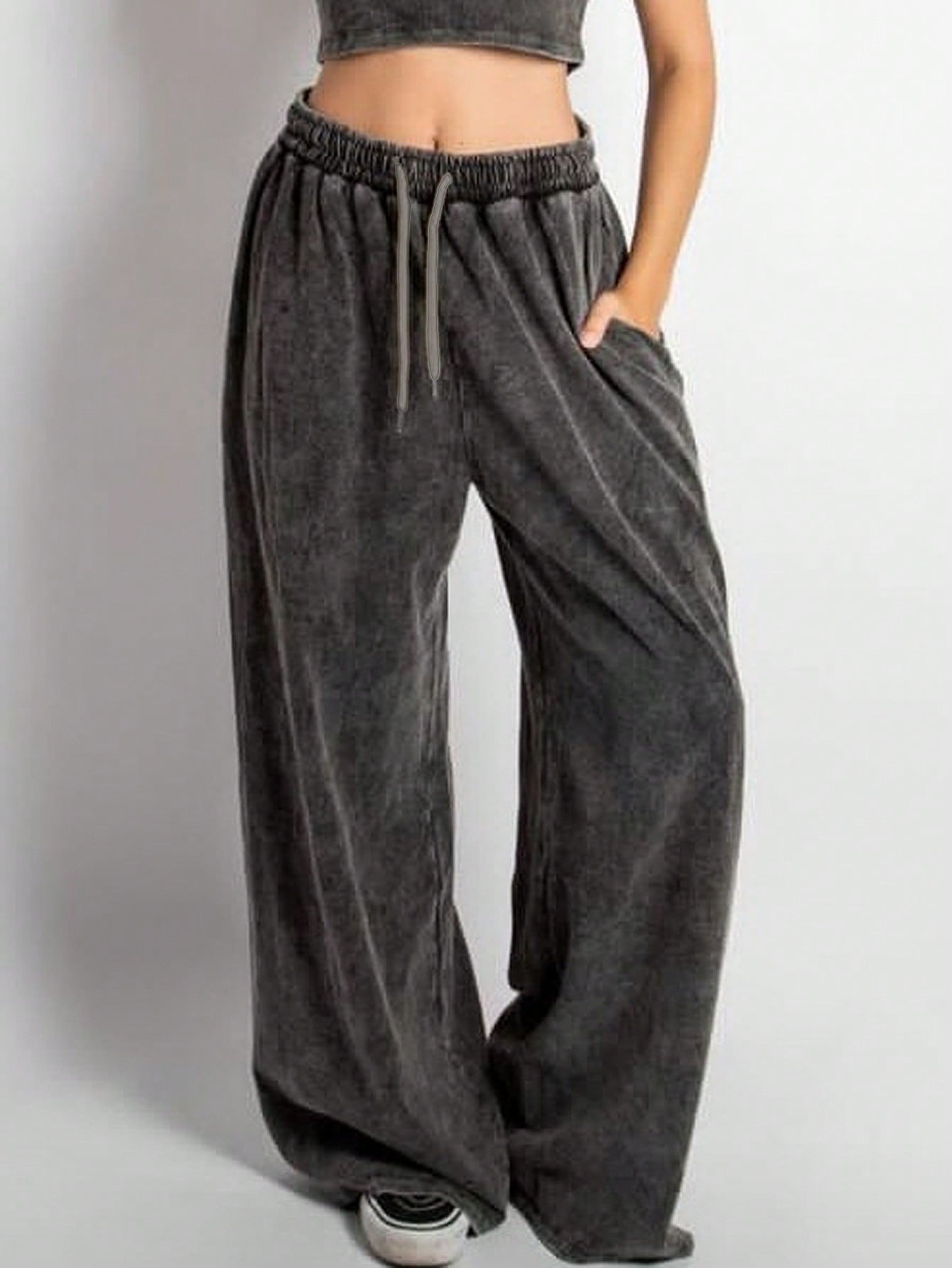 Heathered Knit Drawstring Sweatpants