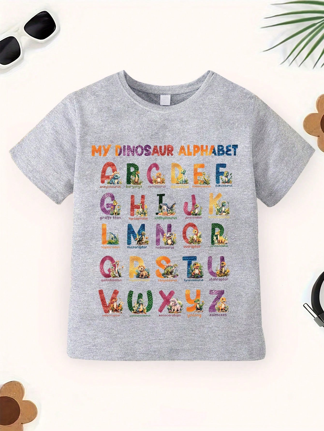 Young Boy Cool And Stylish Street Style Letter Printed T-Shirt Top With Round Neckline And Casual Pullover Design For Summer