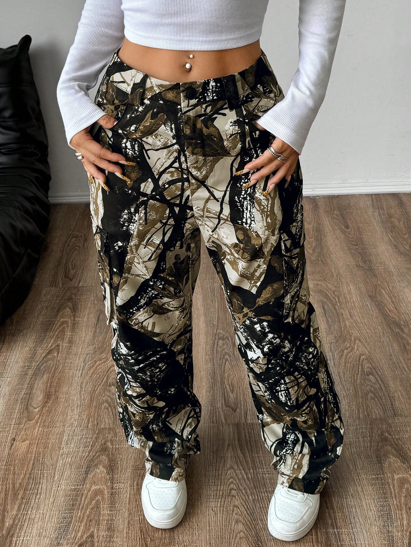 Coolane Women's Super Cool Camo Print Cargo Pants