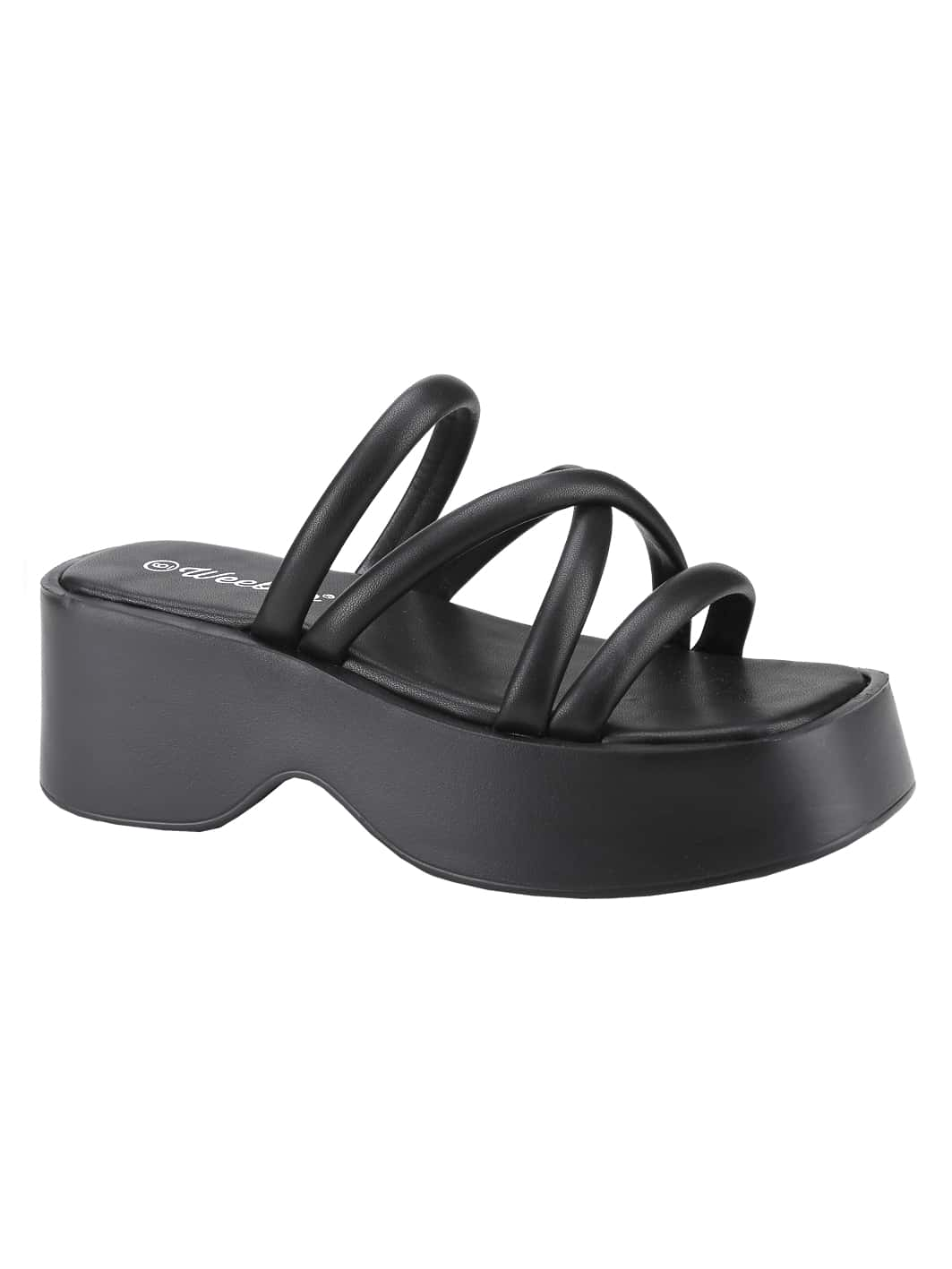 Women's Platform Sandals Slip On Open Toe Slides Fashion Slingback Heeled Sandals Summer Outdoor Chunky High Heel Slippers Goth Punk Walking Shoes