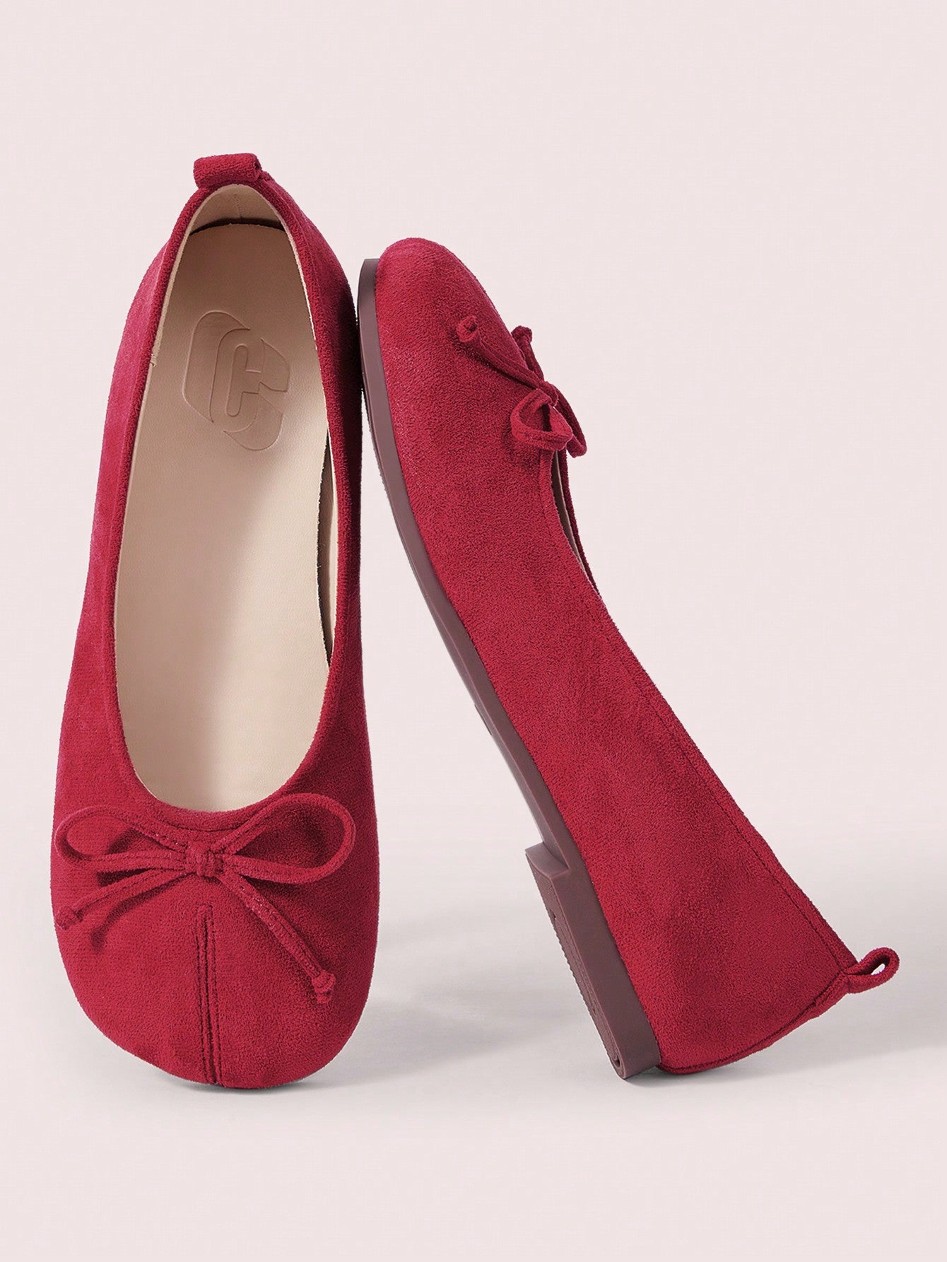 Women's Solid Color Bow Decor Casual Breathable Flat Shoes