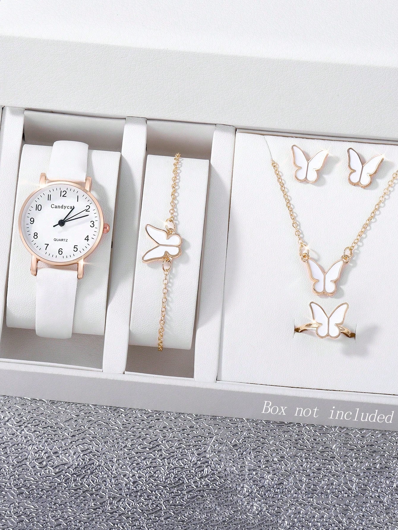 5pcs Fashionable Casual Teen Quartz Watches & 4pcs Butterfly Jewelry Set - The Best Choice For Gifts