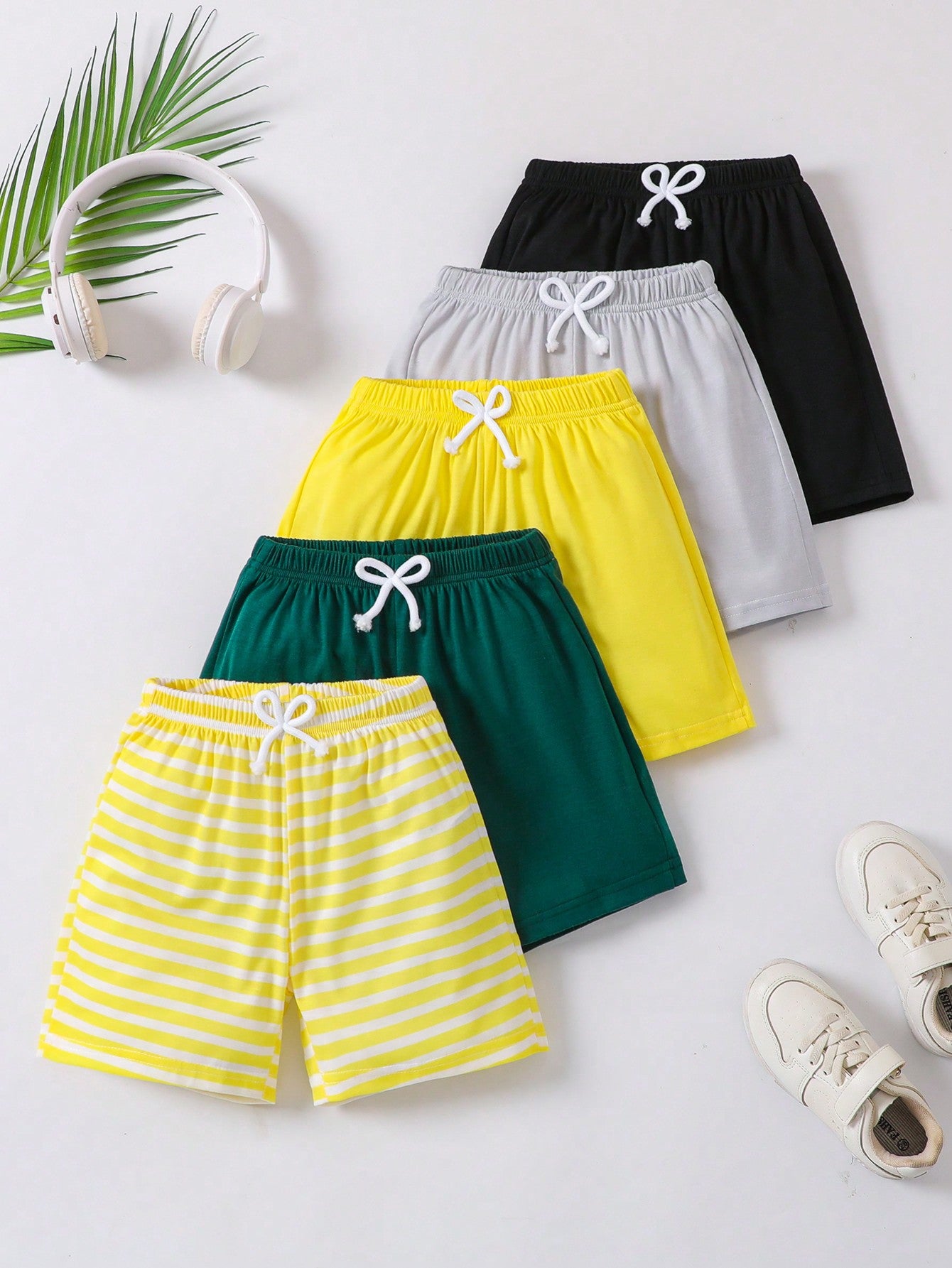 Young Boy 5pcs/Set Summer Casual Shorts