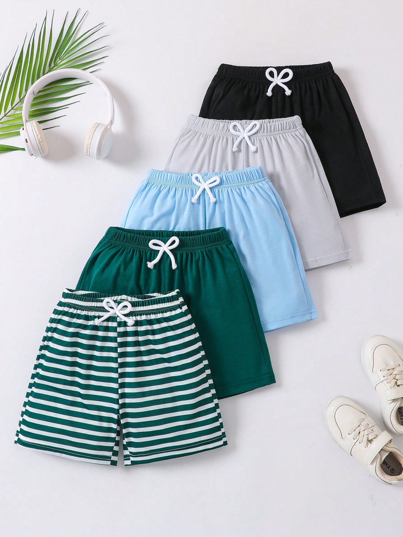 Young Boy 5pcs/Set Summer Casual Shorts