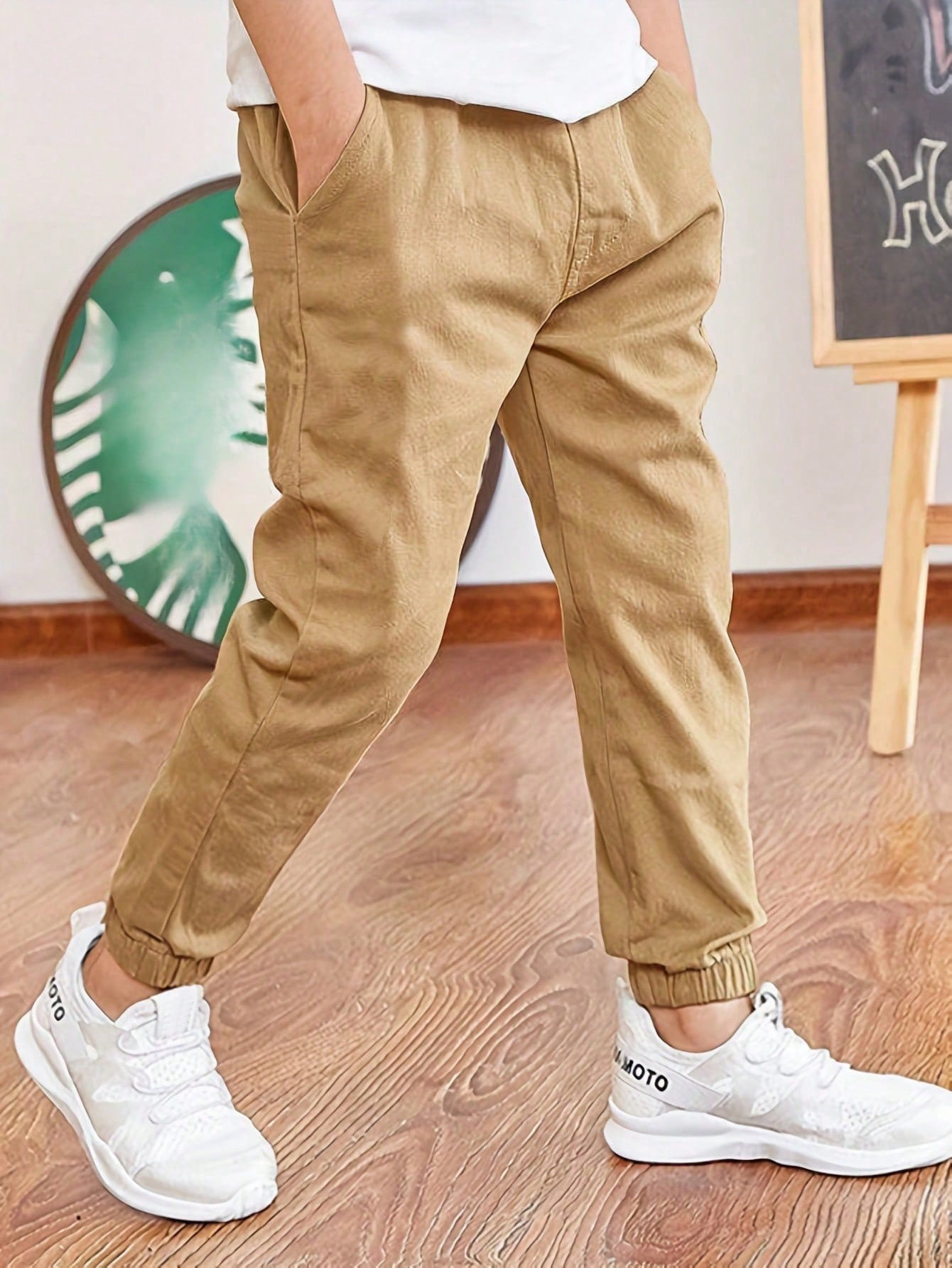 1pc Tween Boys' Casual Sports Outdoor Jogger Pants, Spring/Summer/Autumn