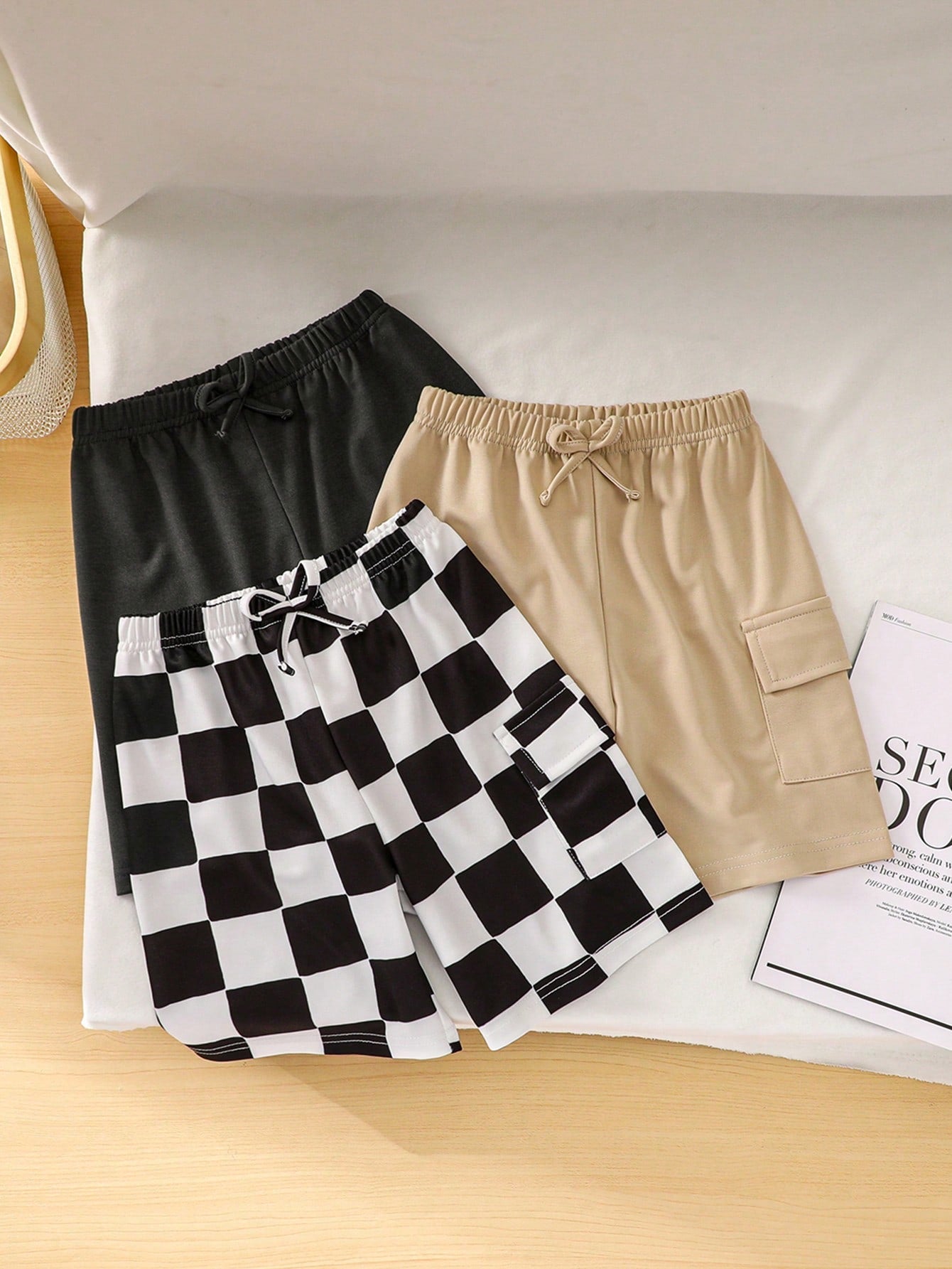 Young Boy Summer Casual Shorts With Bow Decoration