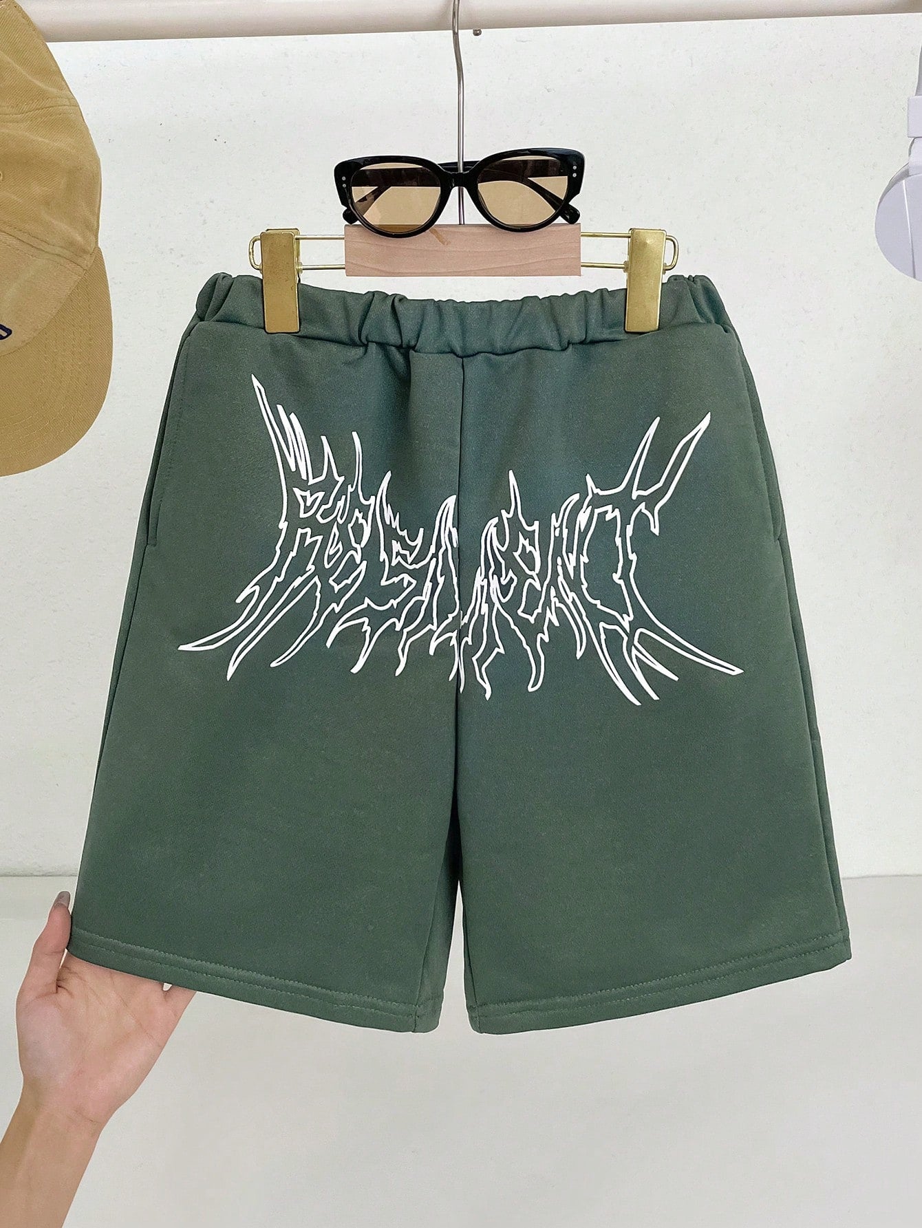 Tween Boy Casual Street Style Printed Loose Knit Shorts