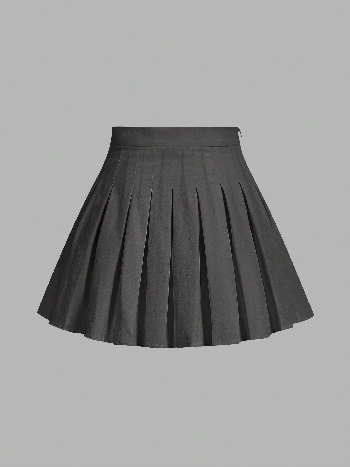 Plus High Waist Pleated Skirt