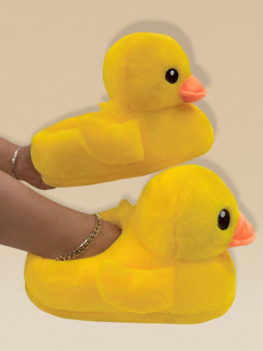 Women's Cozy Anti-Slip Lightweight Cute Yellow Duck Slide Slippers For Indoor Use