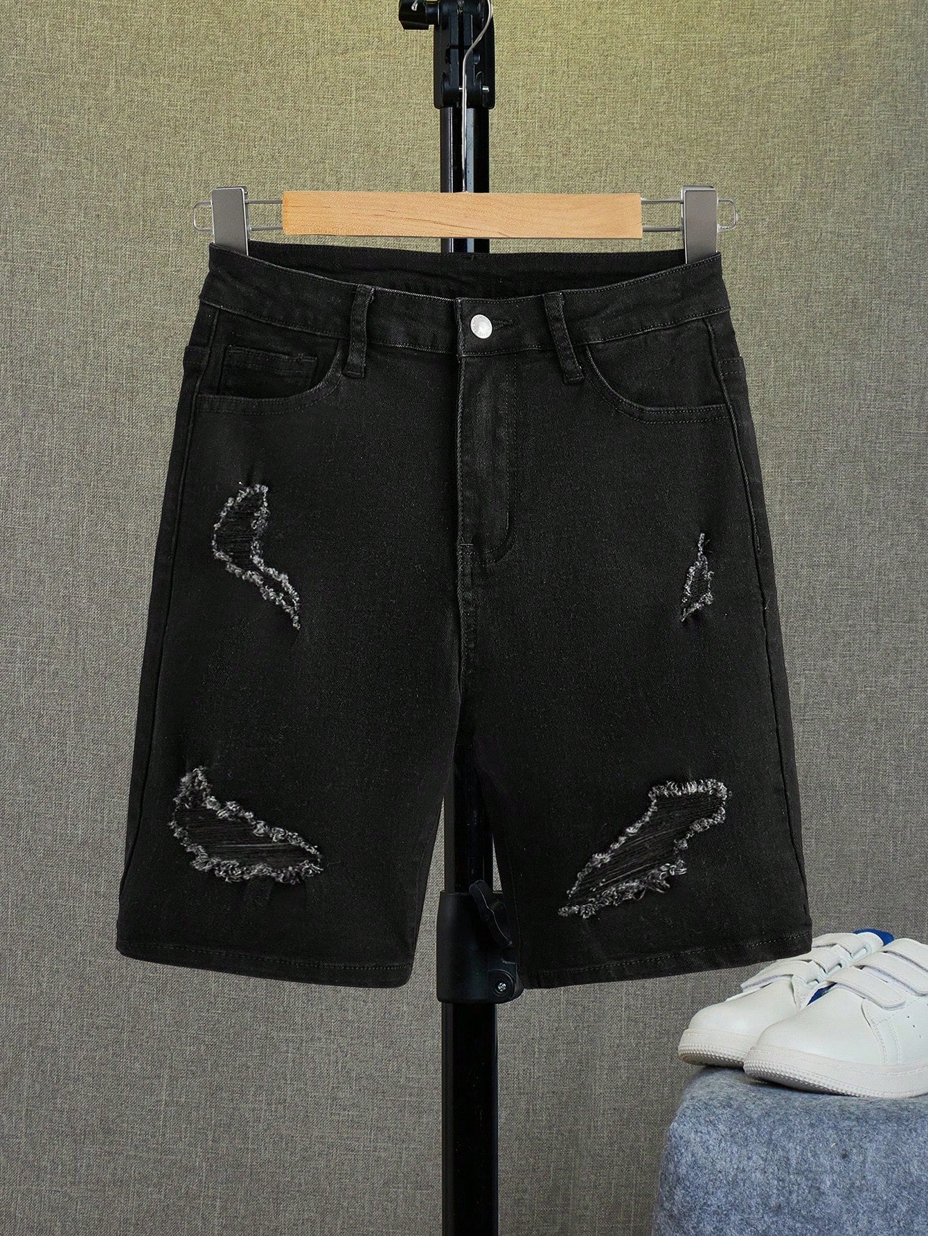 Tween Boy Ripped Frayed Denim Shorts