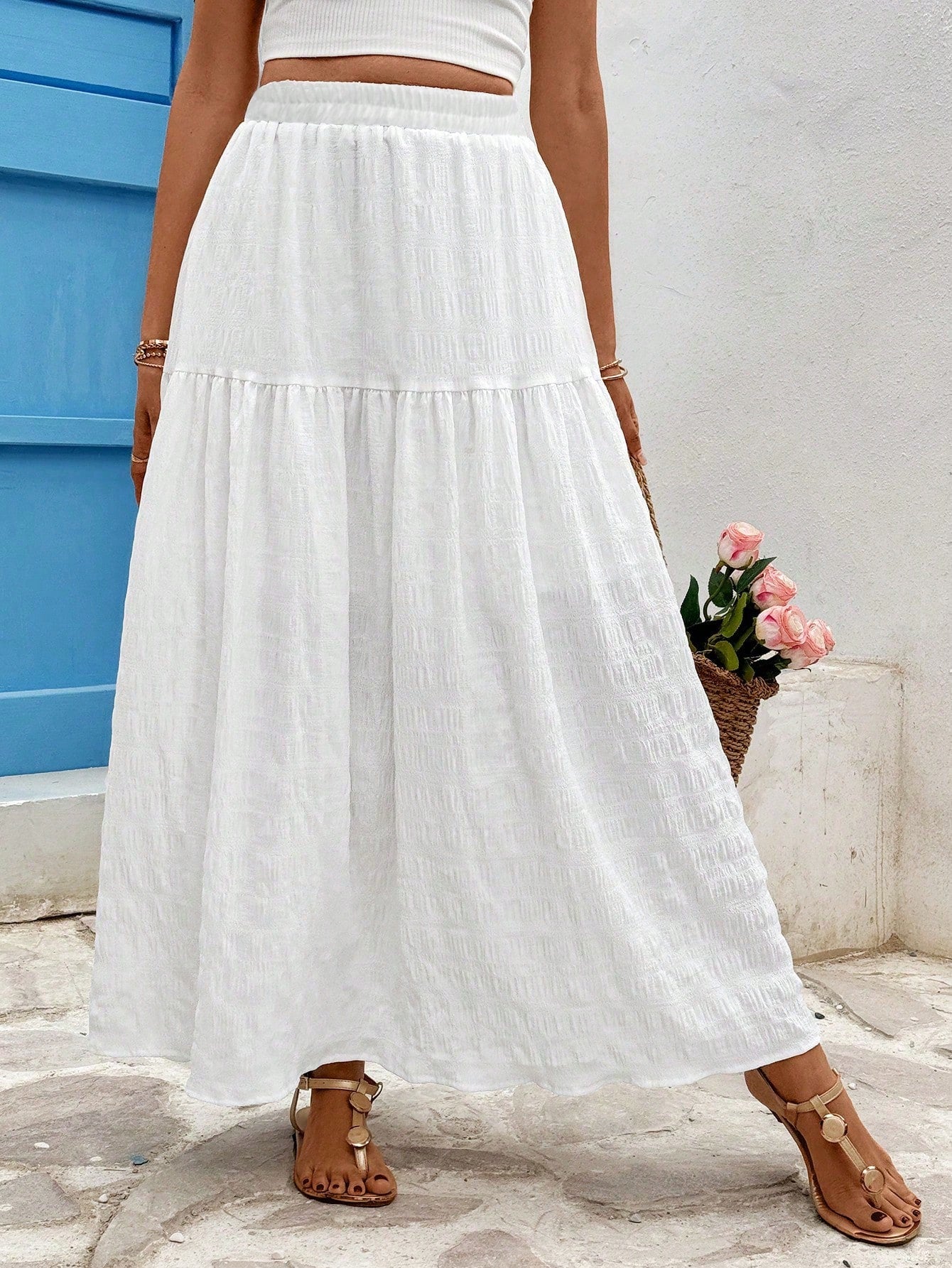 Women's Solid Color Simple Casual Daily Wear Long Skirt