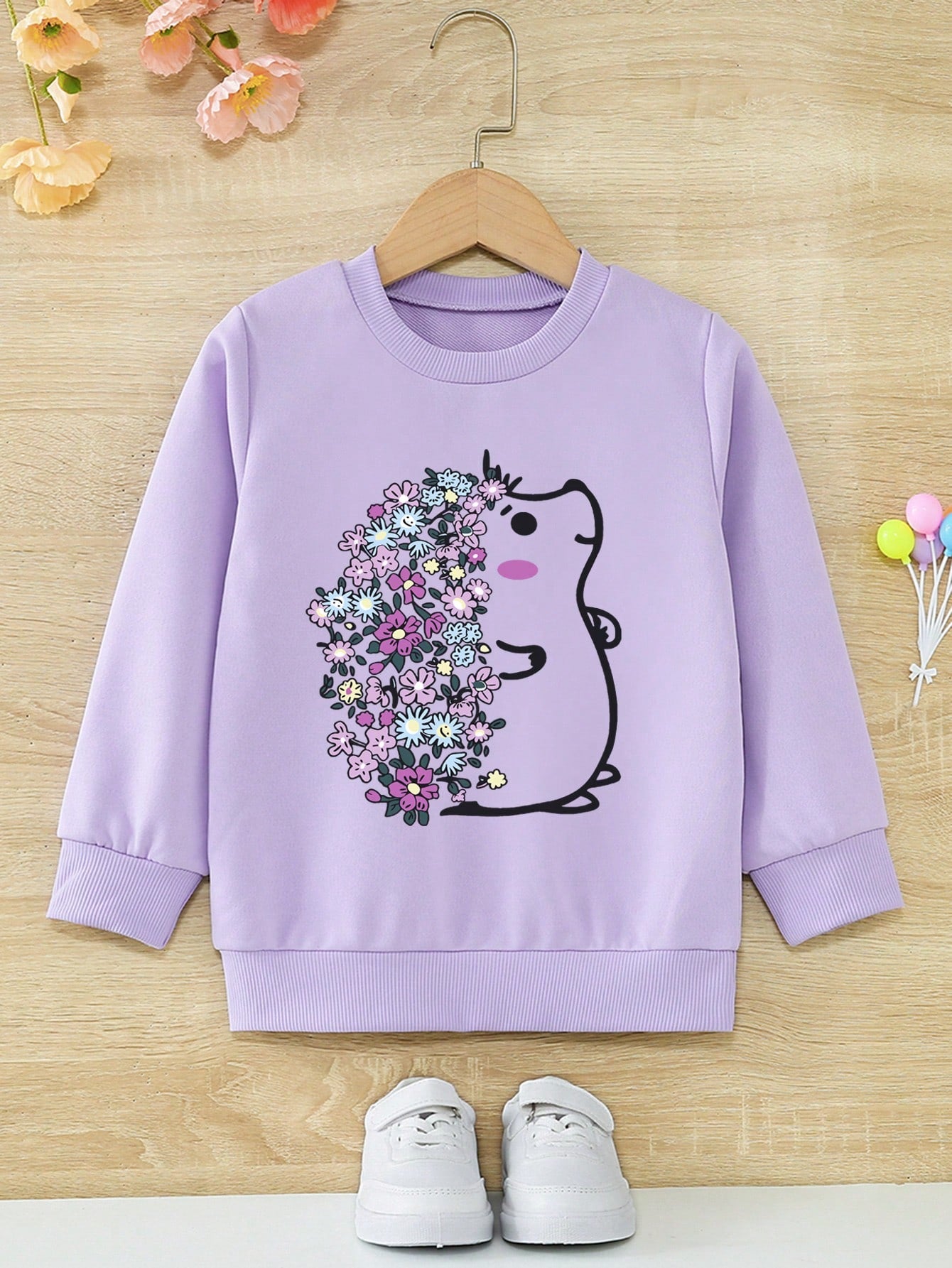 Young Girl Cartoon Graphic Sweatshirt