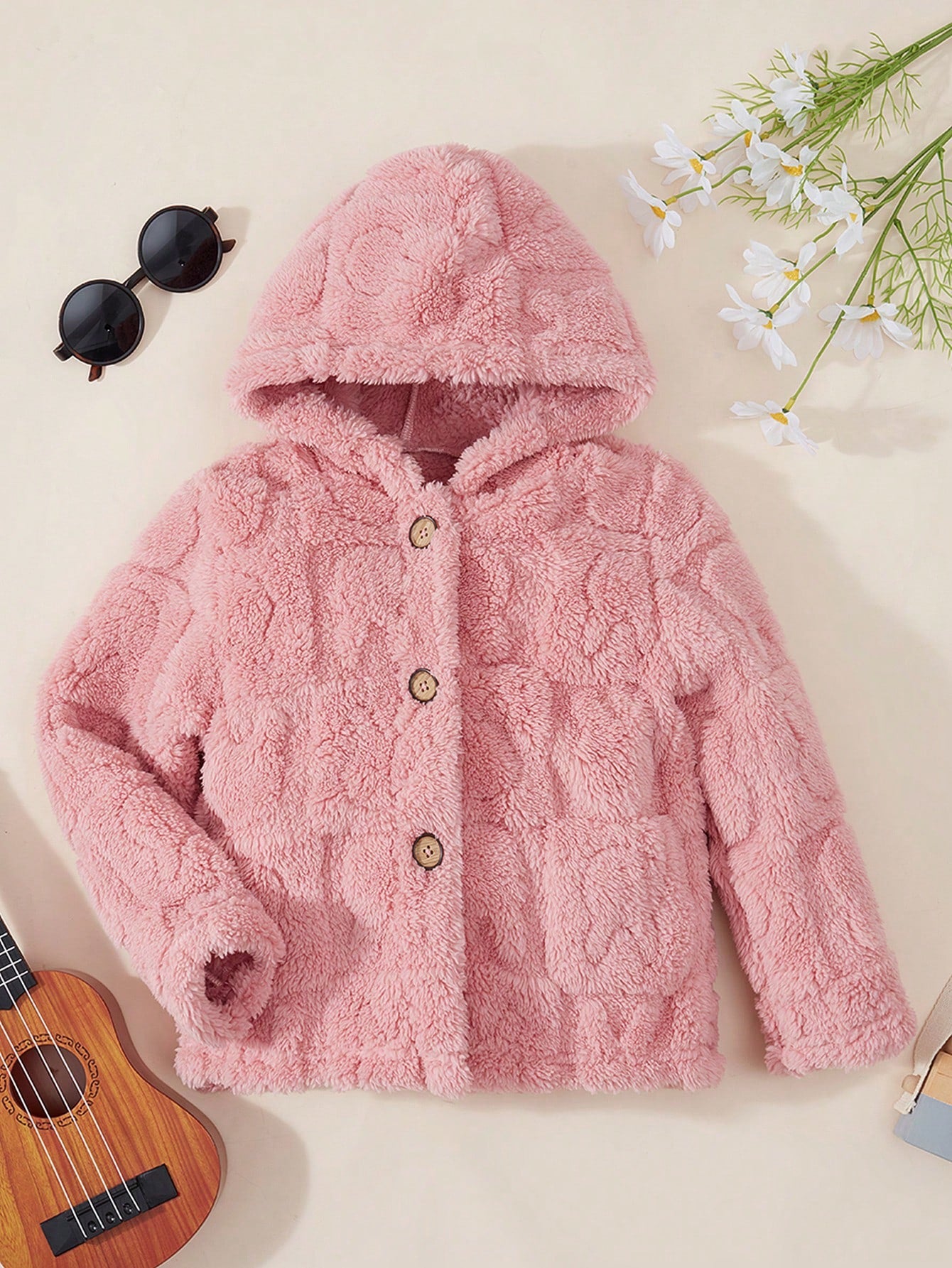 Girls Cute 3D Rabbit Hooded Jacket, Back To School Outfit