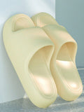 New Comfortable And Soft Fashionable Unisex Yellow Homewear Slippers, Thick Anti-Slip And Odor-Resistant EVA Soles, Easy To Wear In Bathroom