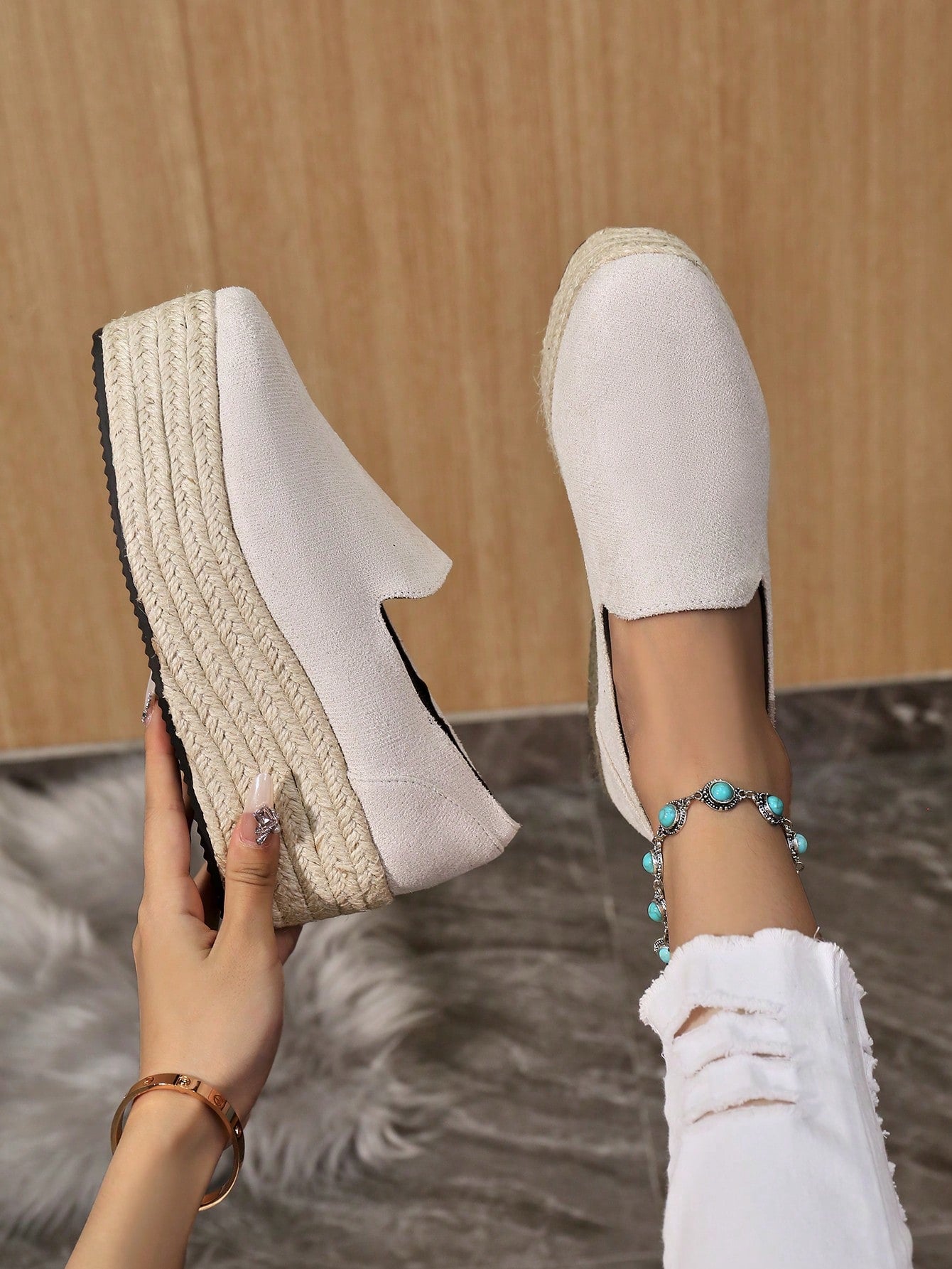 2024 Fall/Winter New Arrivals Women's Platform Loafers,  Rope Sole, Fashion Boat Shoes, Casual Slip-Ons