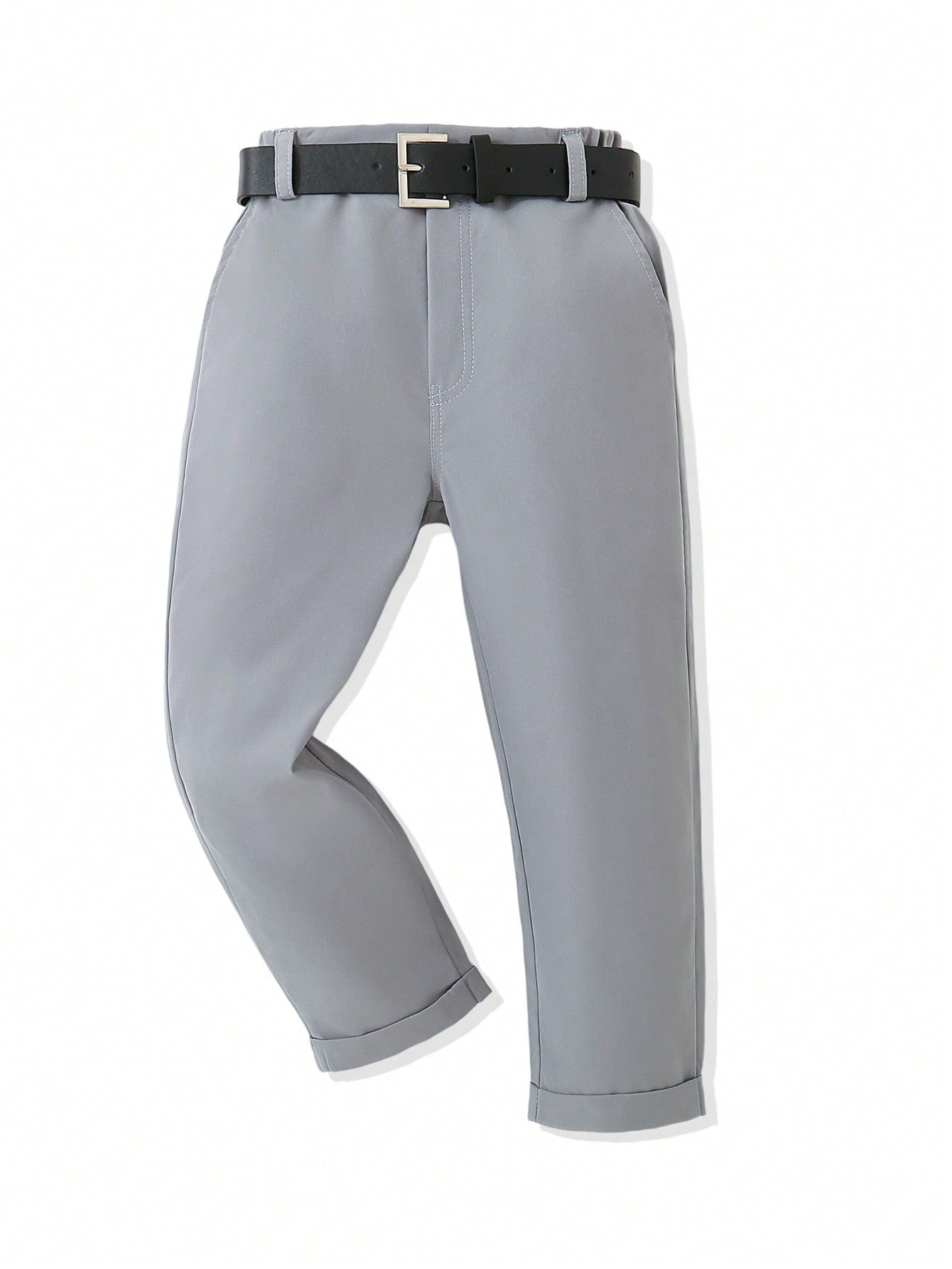 Boys' Casual Belted Long Pants, Spring & Summer