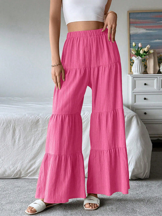 Women's Elegant Textured Casual Comfortable Long Pants