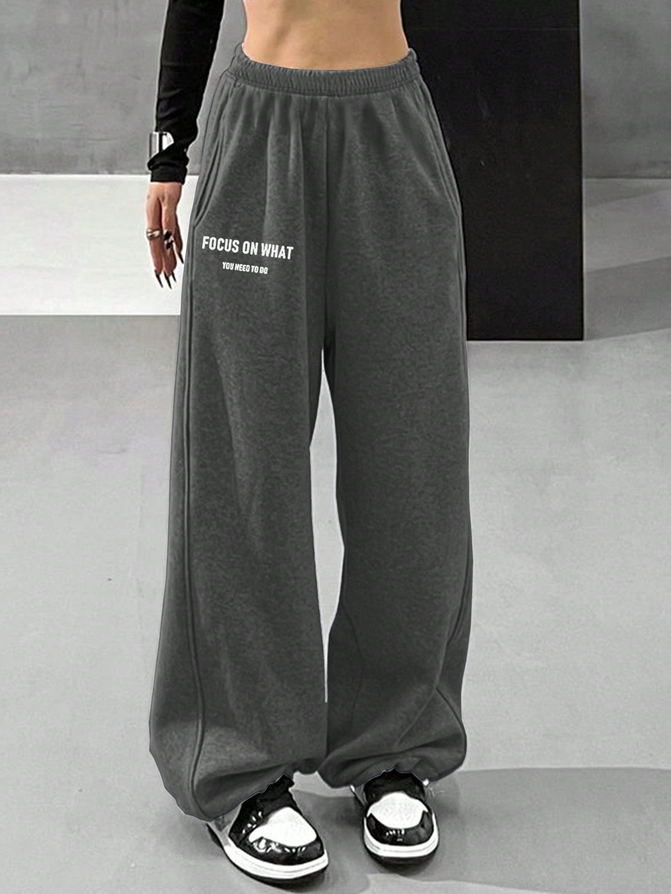 Plus Size Women's Printed Simple Daily Casual Sweatpants