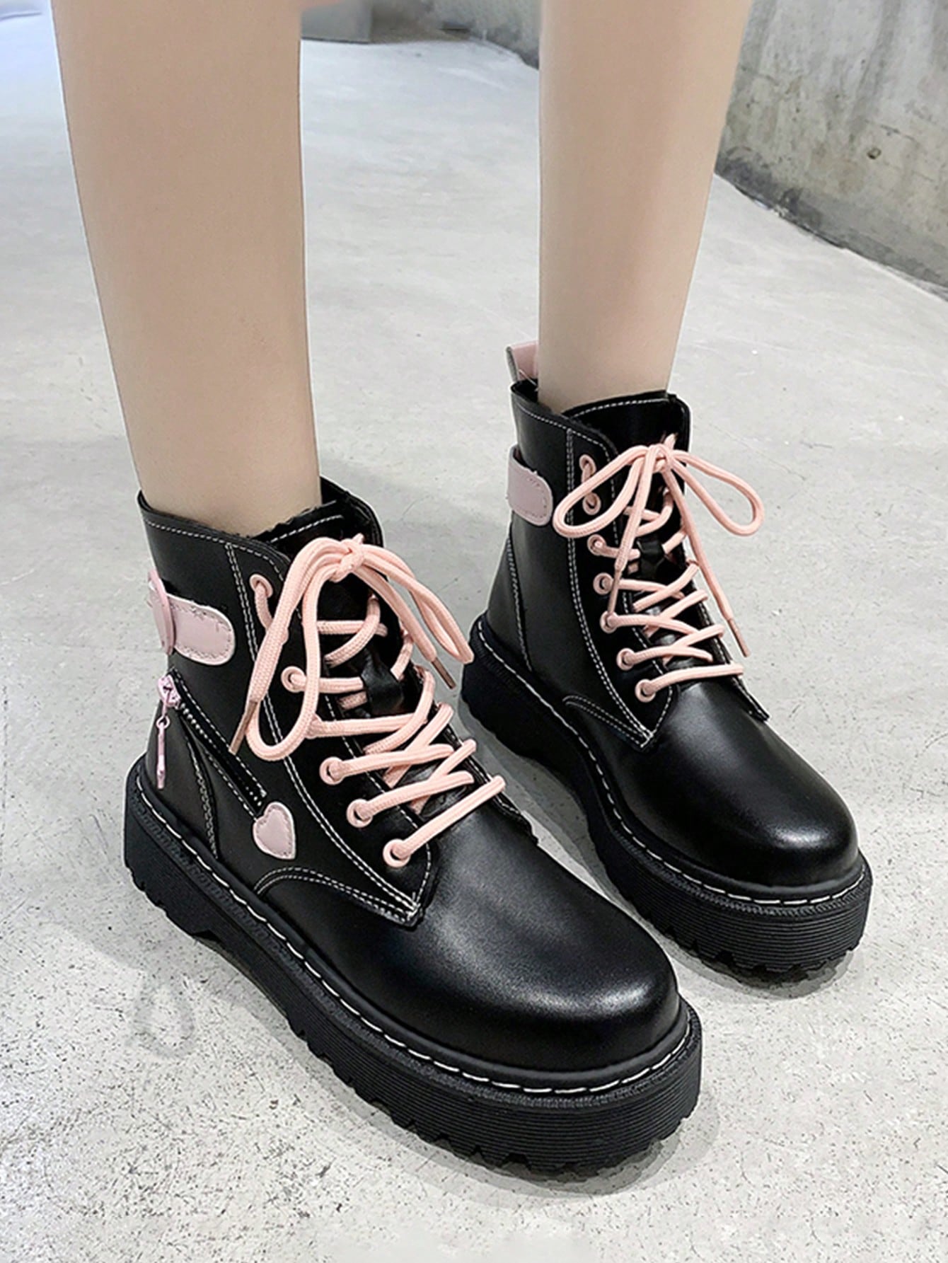 New Arrival Women's Boots, Fashionable And Versatile, Thick-soled, Cross Strap For Increased Elevator Shoes, British Style Mid-calf Boots