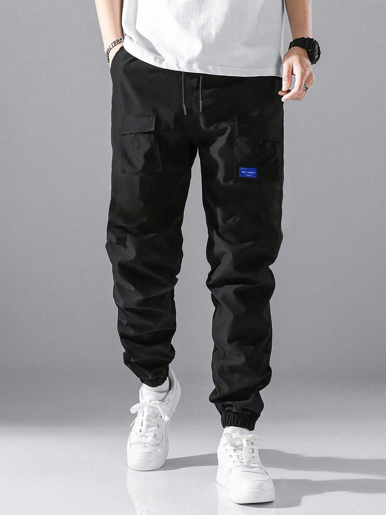 Tween Boy Fashionable Casual Drawstring Waist University Style Cargo Pants, Back To School Season