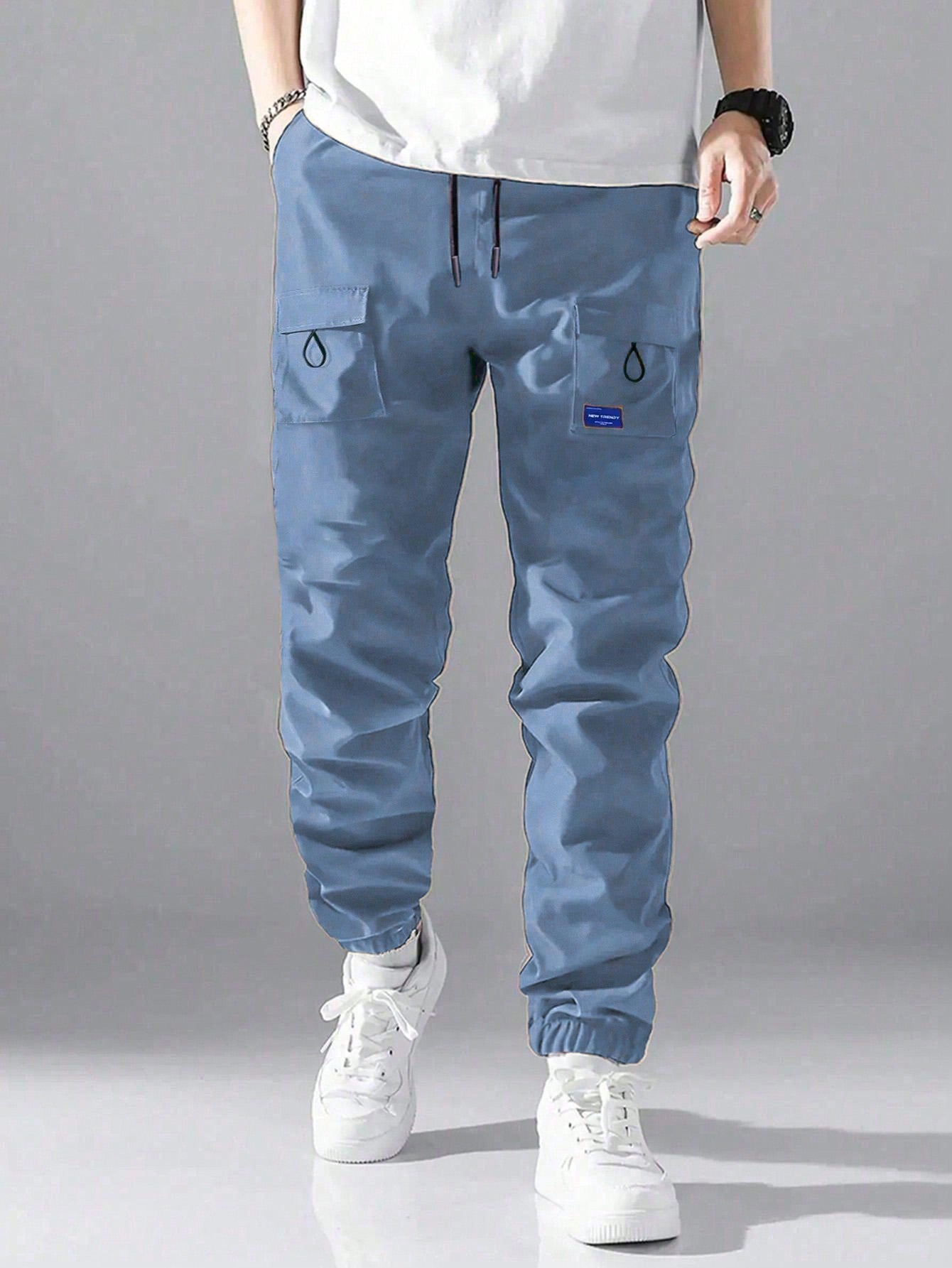 Tween Boy Fashionable Casual Drawstring Waist University Style Cargo Pants, Back To School Season