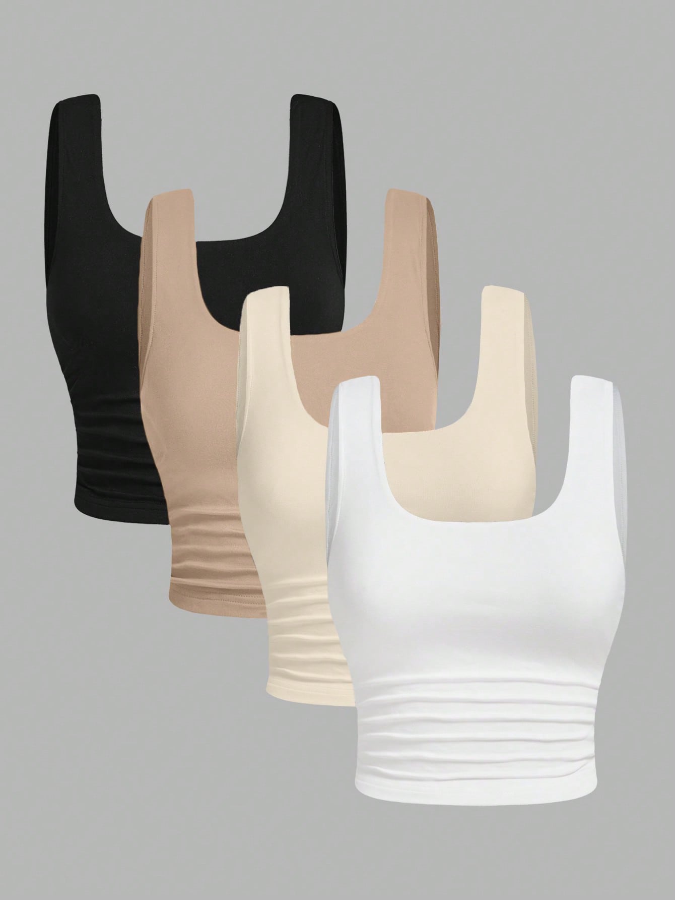 Women's Knitted Tight Casual Tank Top In Four Colors