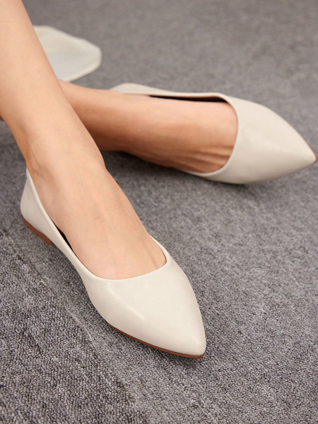 Minimalist Point Toe Ballet Flats For Summer Vacation Shoes Summer Sale Back To School Shoes College Student Shoes Elegant Business Casual Business Chic Halloween