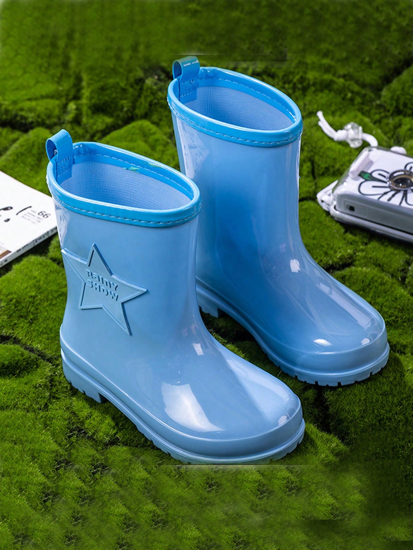 Waterproof Anti-Slip Cartoon Rain Boots For Boys, Kids Rainy Day Shoes Size From Toddler To Big Kids, Suitable For Primary School Children With Easy To Wear Design