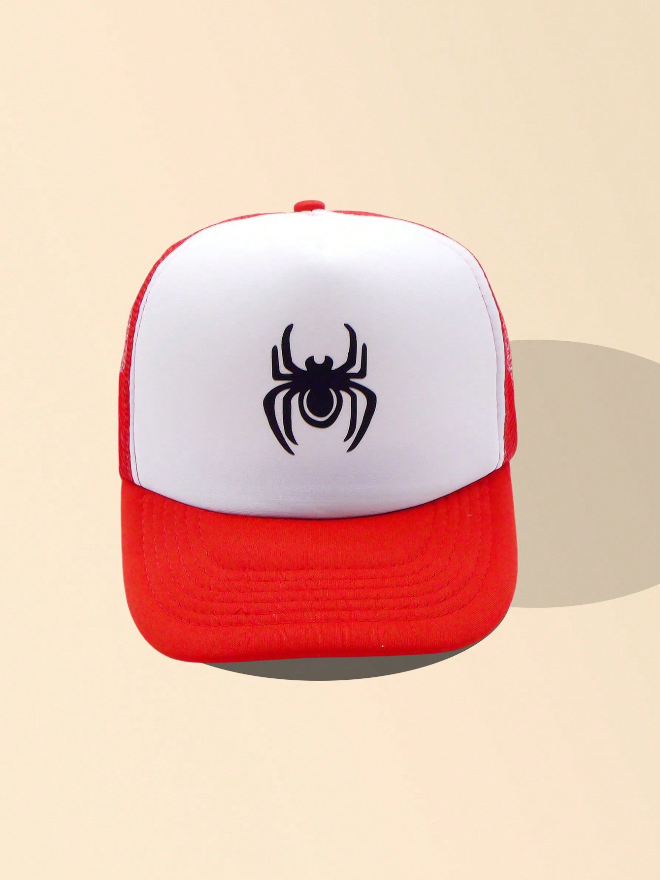 1pc Cute Spider Web Pattern Baseball Cap For Children, Sun Protection Adjustable Cap With Brim