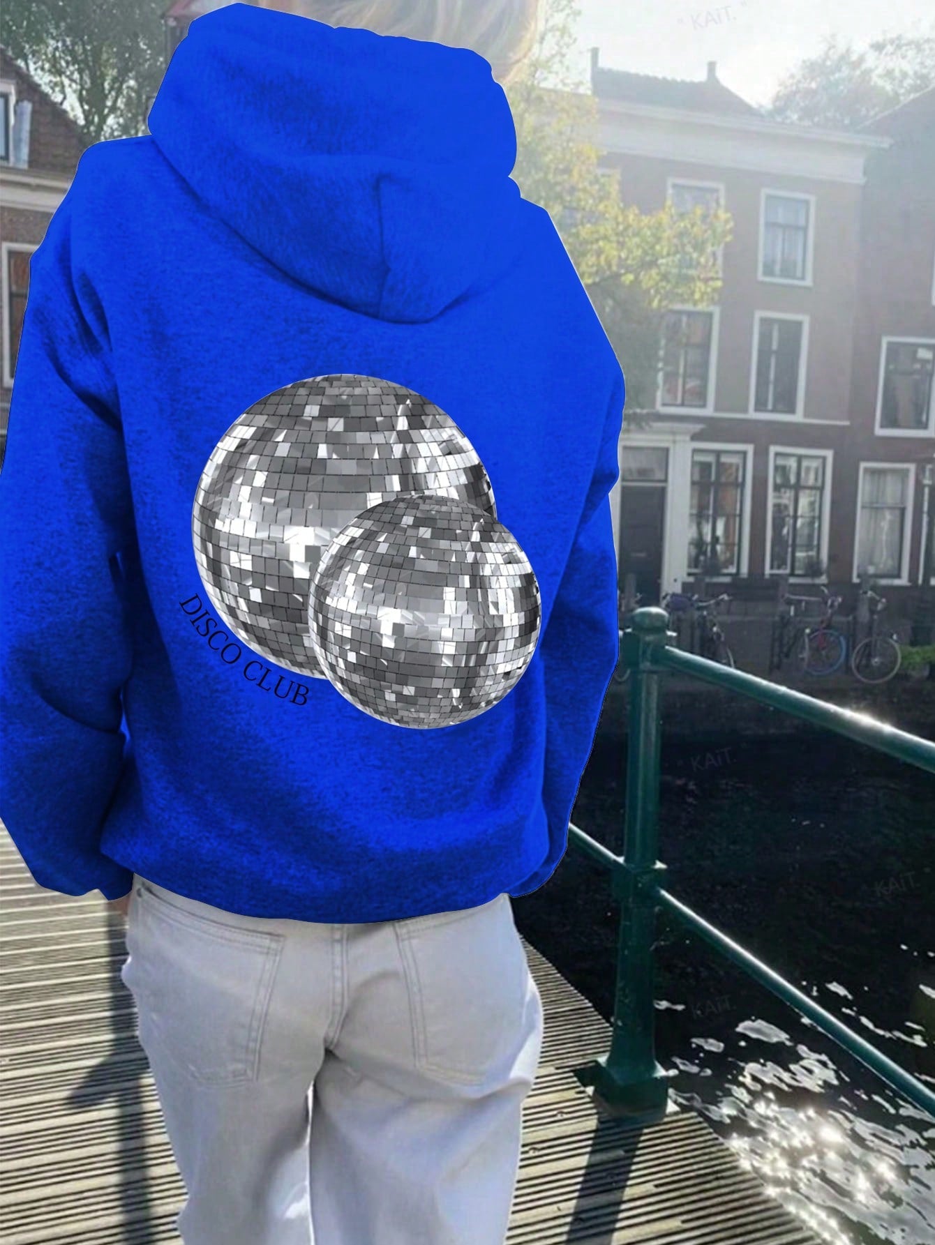 Disco Club Disco Ball Graphic Fleece Sweatshirt For Women