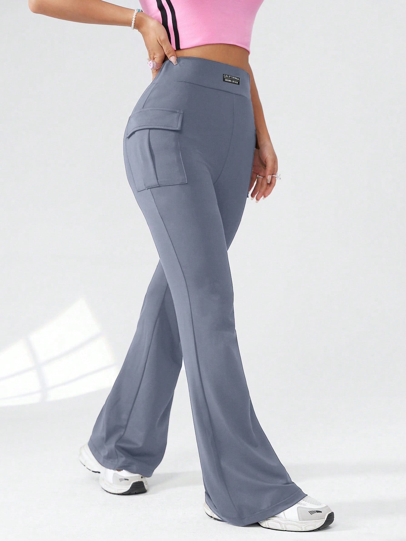 Women'S Solid Color Flared Pants