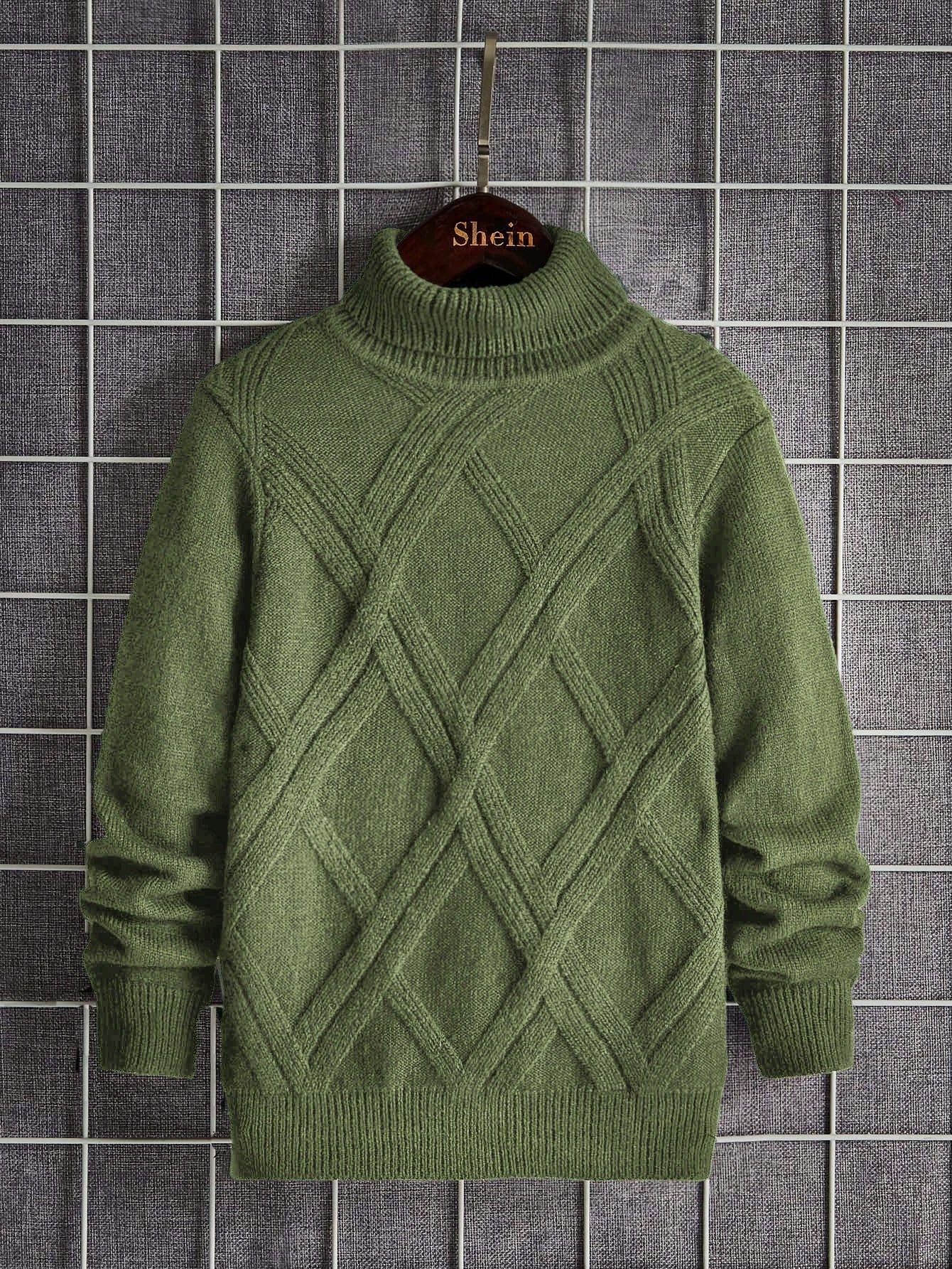 Tween Boy Solid Turtleneck Sweater