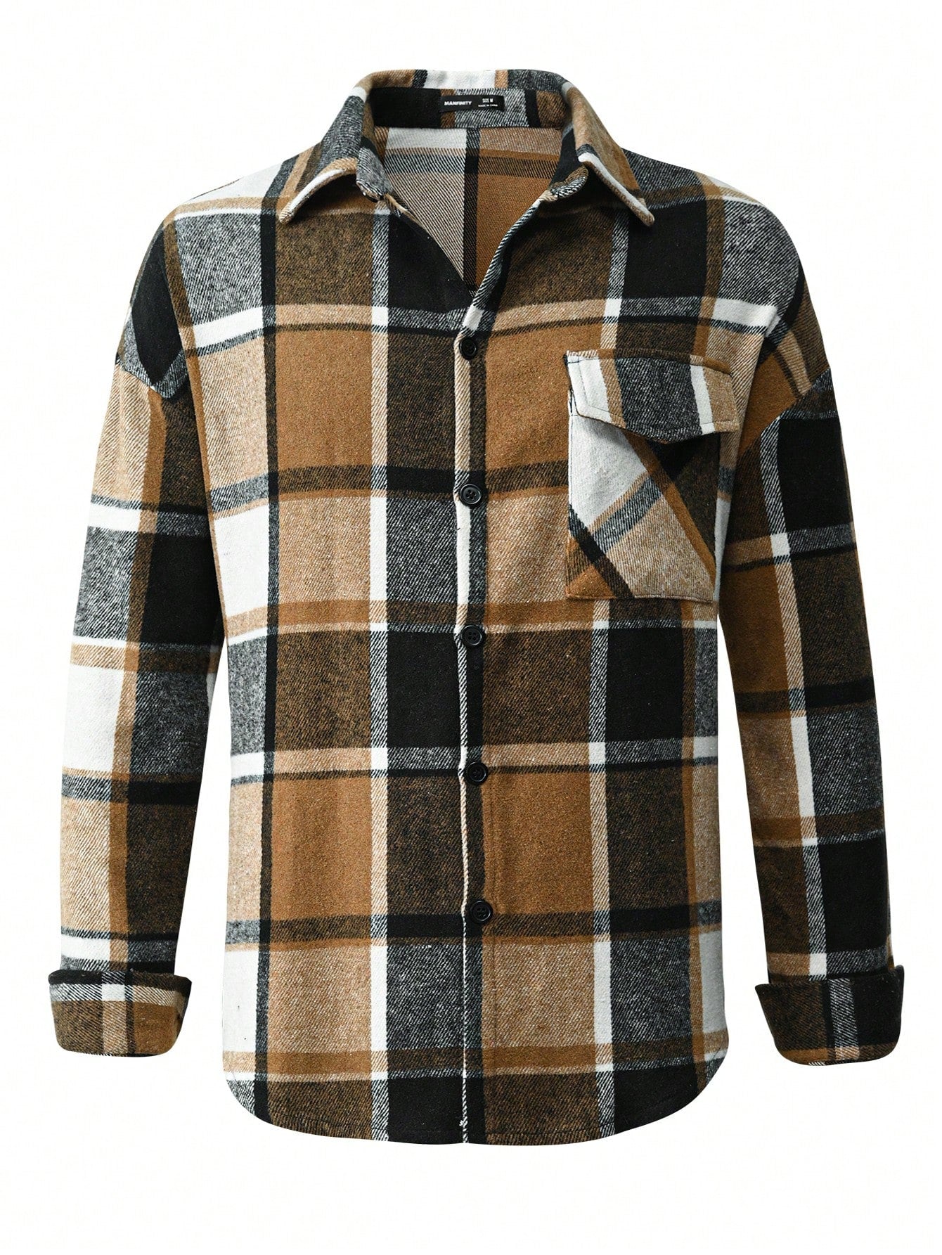 Men's Spring & Autumn Casual Plaid Shirt Jacket