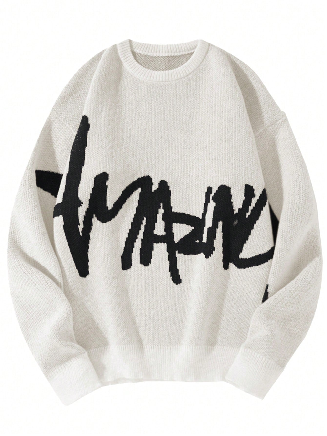 Men's Sweater With Letter Print Design