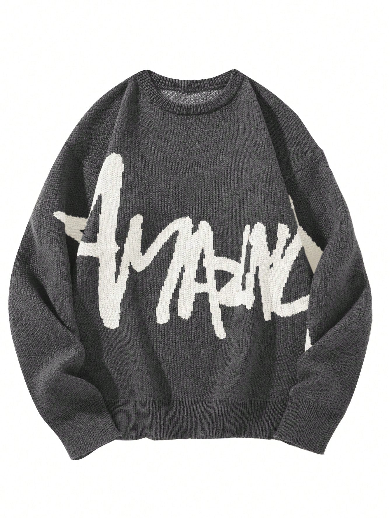 Men's Sweater With Letter Print Design