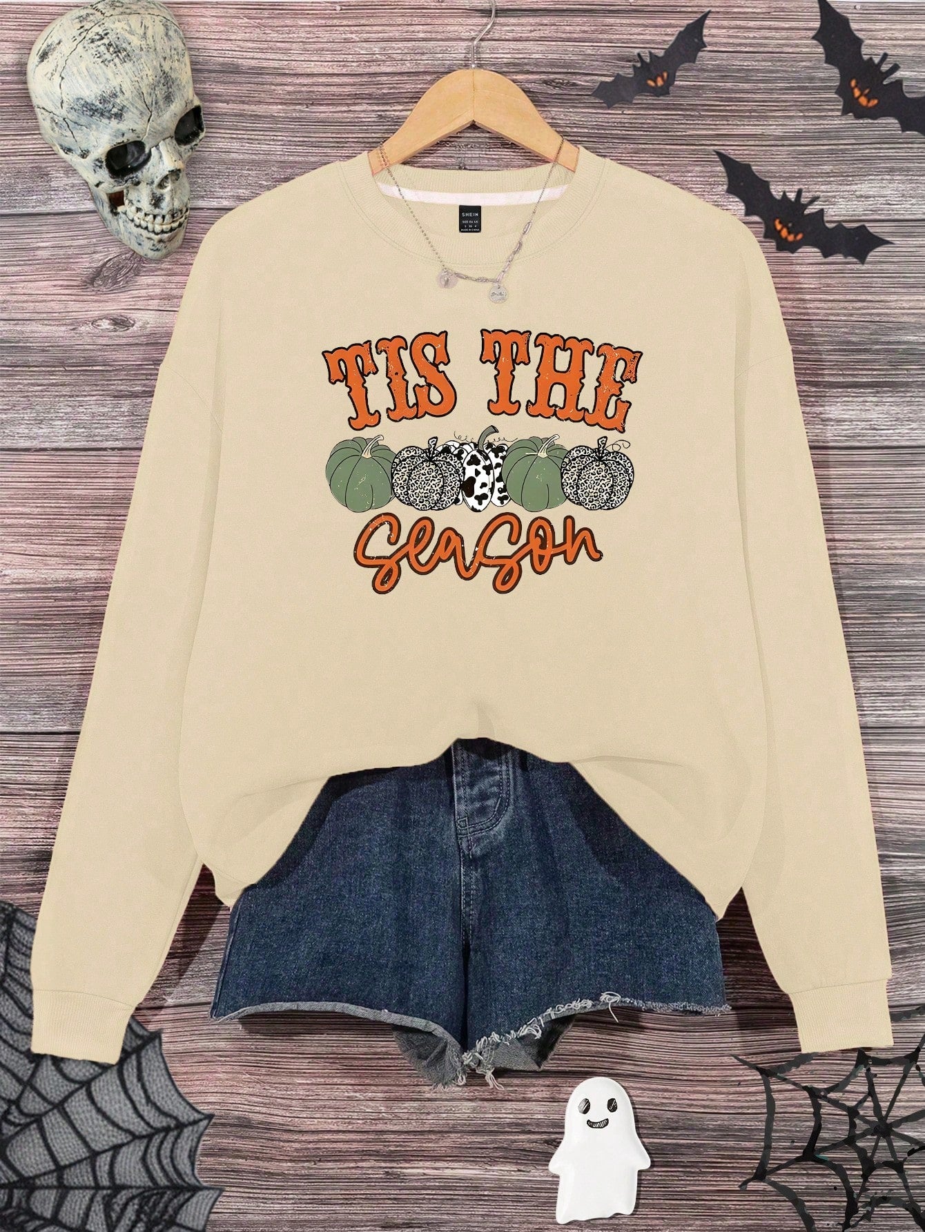 Women's Slogan Letter Print Crew Neck Long Sleeve Sweatshirt Sportswear