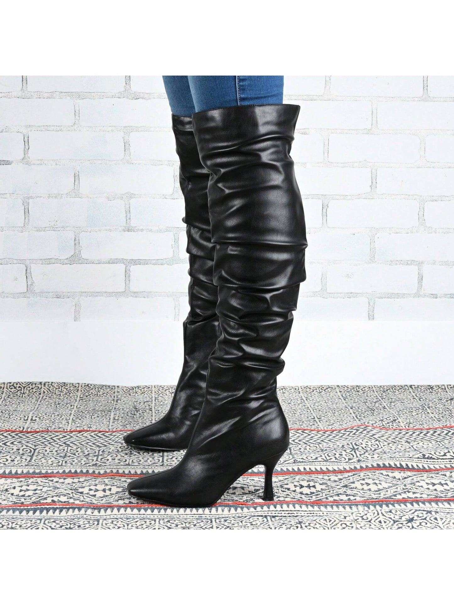 Womens Square Toe Over The Knee Boots