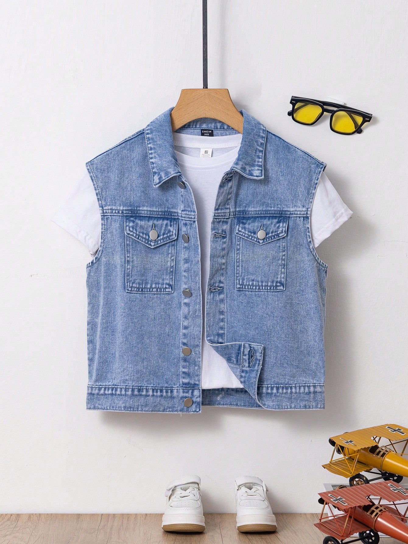 Boys (Large) Denim Jackets And Coats New Casual Fashion Workwear Design Washed Denim Jackets Coat