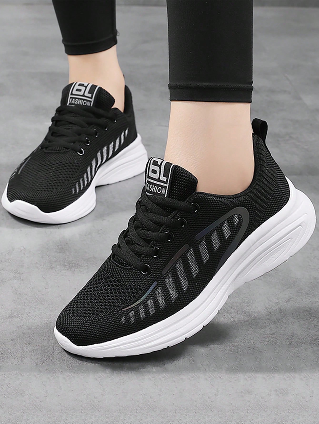 Casual Sports Shoes,Women's lightweight and simple solid color low-top sports shoes, women's casual breathable woven women's shoes