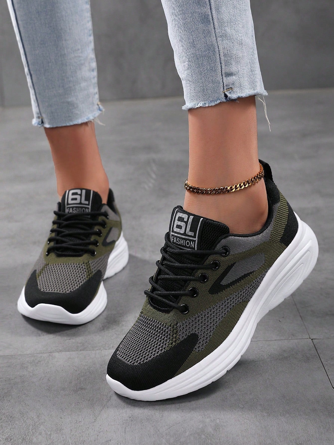 Casual Sports Shoes,Women's lightweight and simple solid color low-top sports shoes, women's casual breathable woven women's shoes