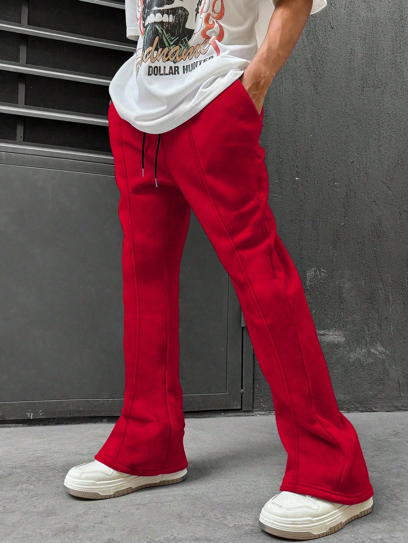 Men Drawstring Waist Sweatpants