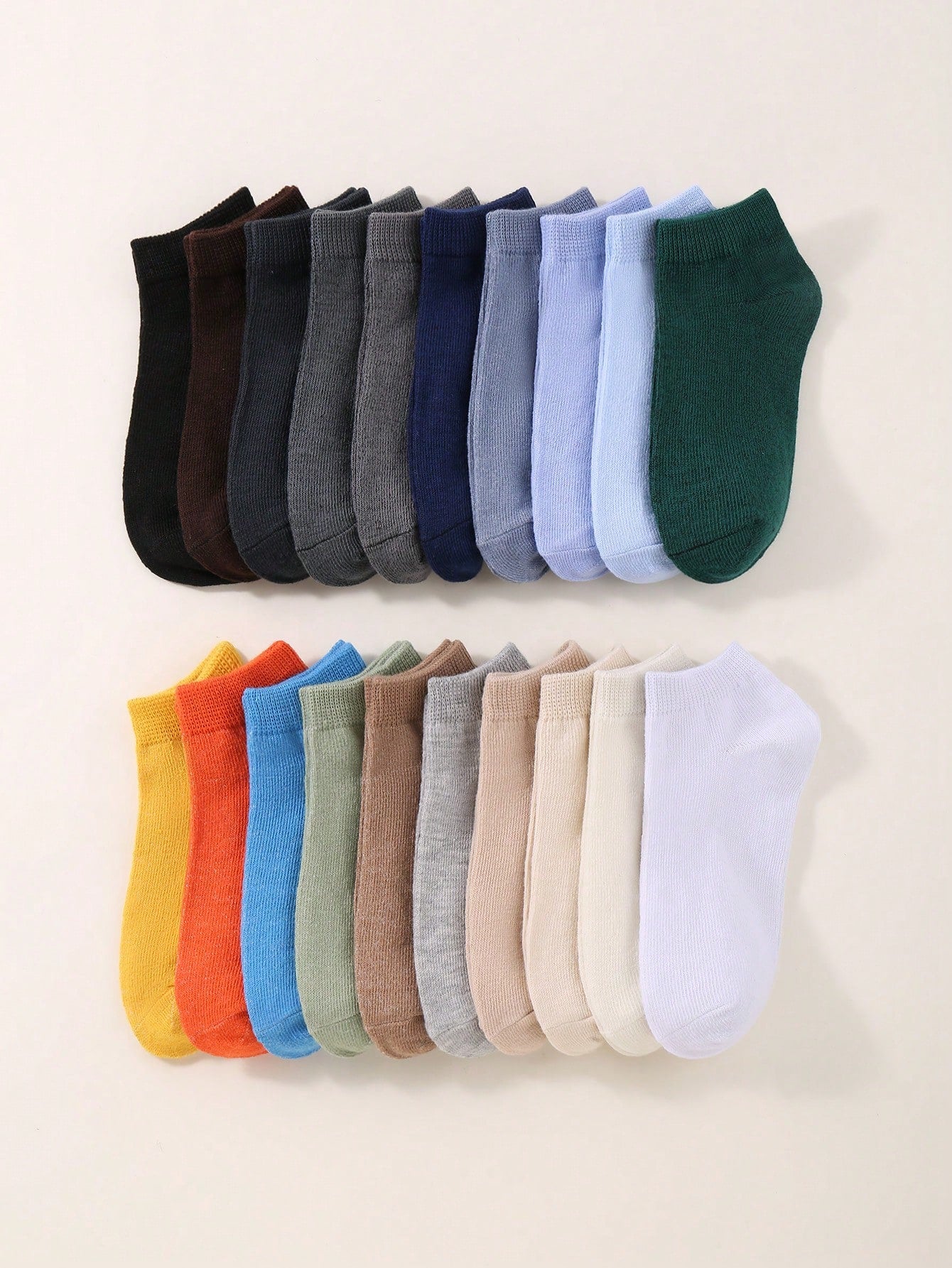 14 Pairs/Pack Random Color Kids' Short Socks For Daily & Casual Wear On Spring/Summer