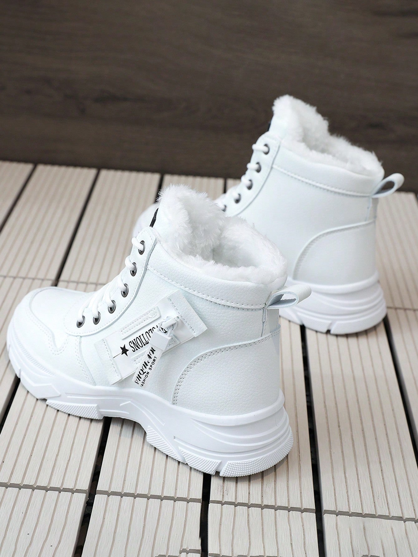 Winter New Arrival Women's Fashion Boots 2023 With Thick Soles, Inside Fleece, Casual, All-match, Elevator, Short Boots