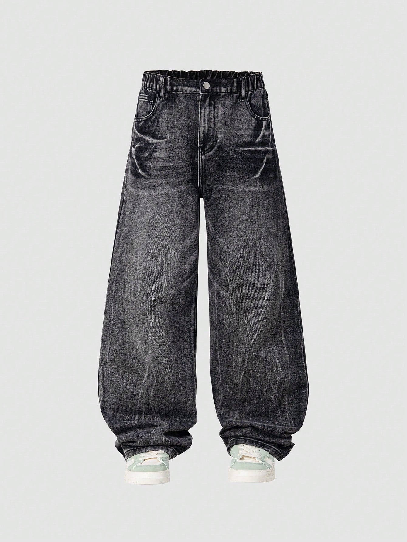 Teen Boy's New Casual & Fashionable Straight Leg Washed Denim Jeans