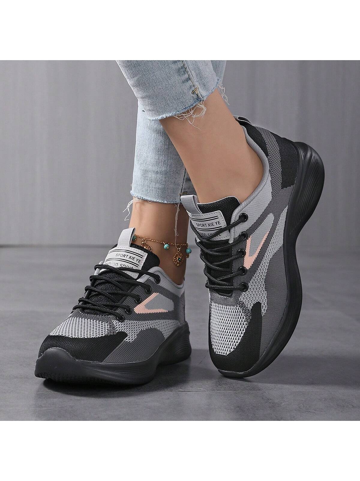 Breathable Running Shoes For Women, Simple Outdoor Soft-Soled Sneakers For Women