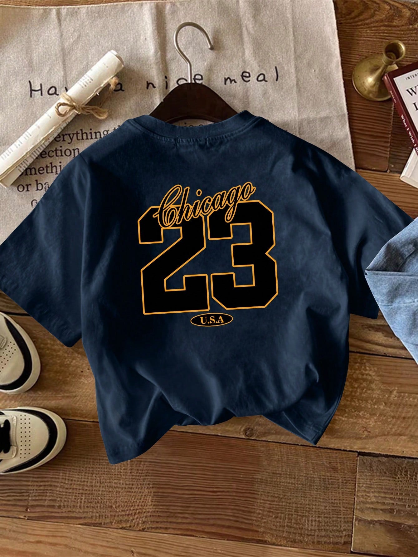 Young Boy Chicago 23 Sports Casual Crew Neck T-Shirt