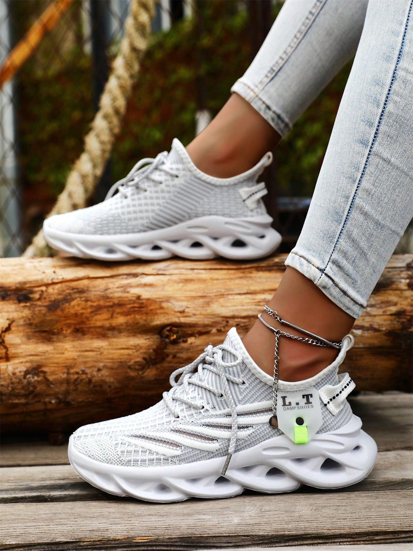 Women's Sneakers Athletic Sporty Shoes Non Slip Blade Running Gym Workout Casual Shoes Lightweight Walking Shoes Fashion Sneakers Mint Green Trainers