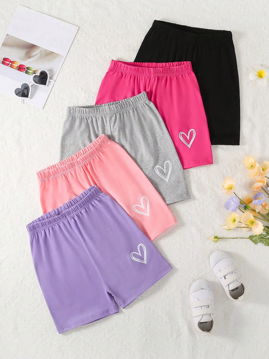 Girls' Multi-Color Basic Casual Shorts