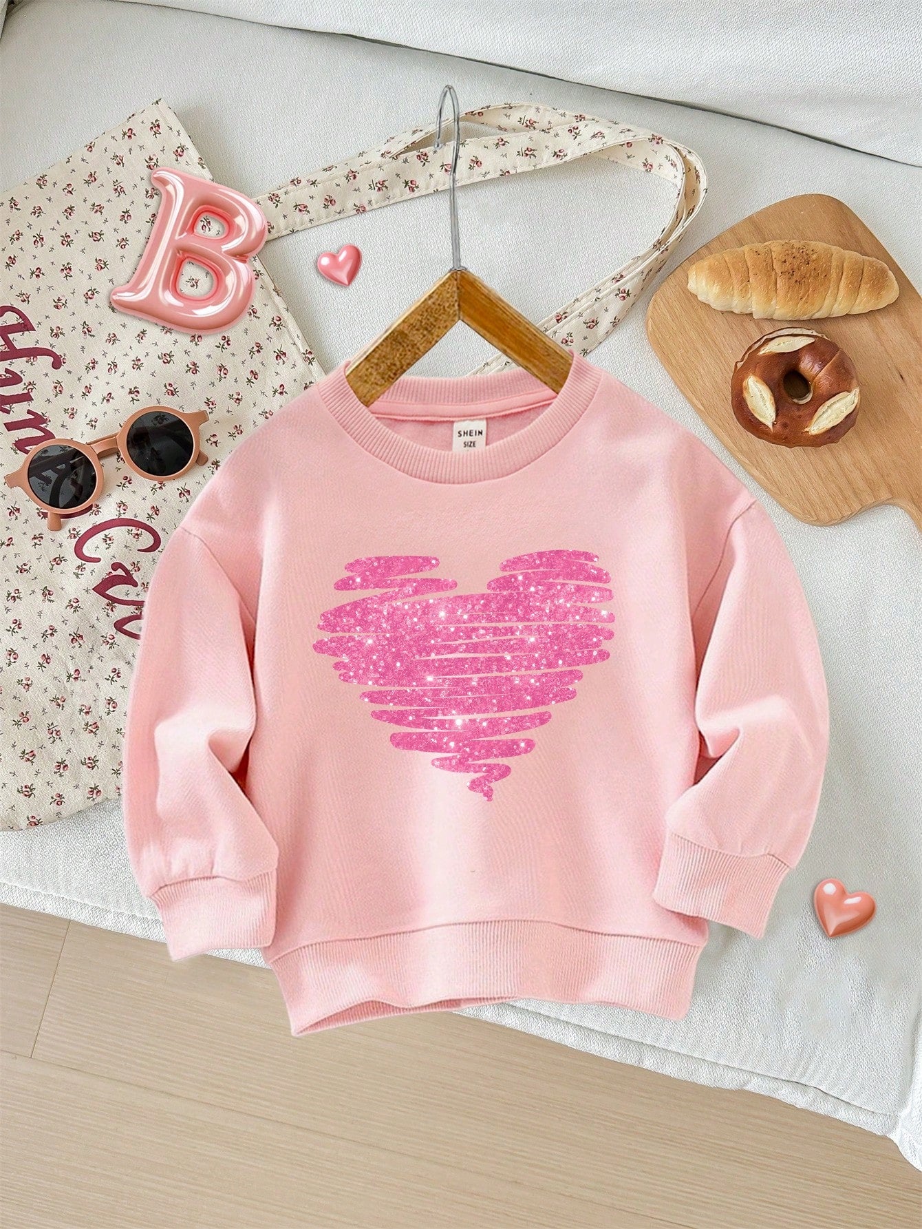 Young Girl's Casual Long Sleeve Round Neck Sweatshirt, Suitable For Autumn And Winter